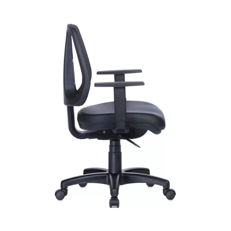 Cadeira Ergonômica Back System NR17 Executiva Rhodes Encosto Tela Preta